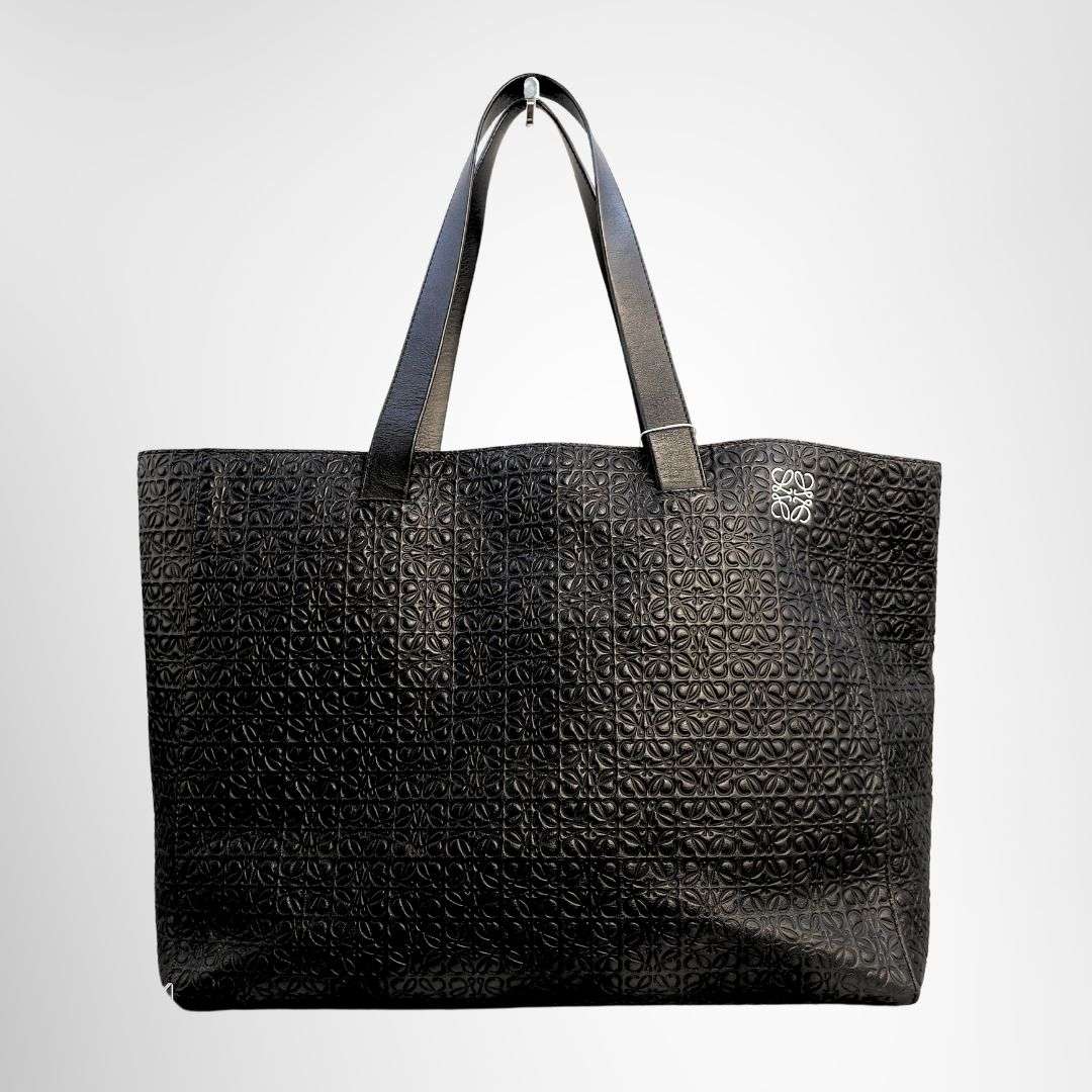 Loewe Repeat Anagram East West Shopper -Black