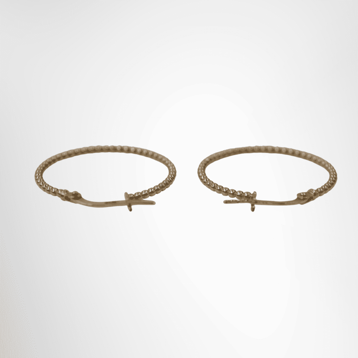 8K Gold Hoop Earrings – Pre-Owned Luxury Accessories – Antonio & Co Back View