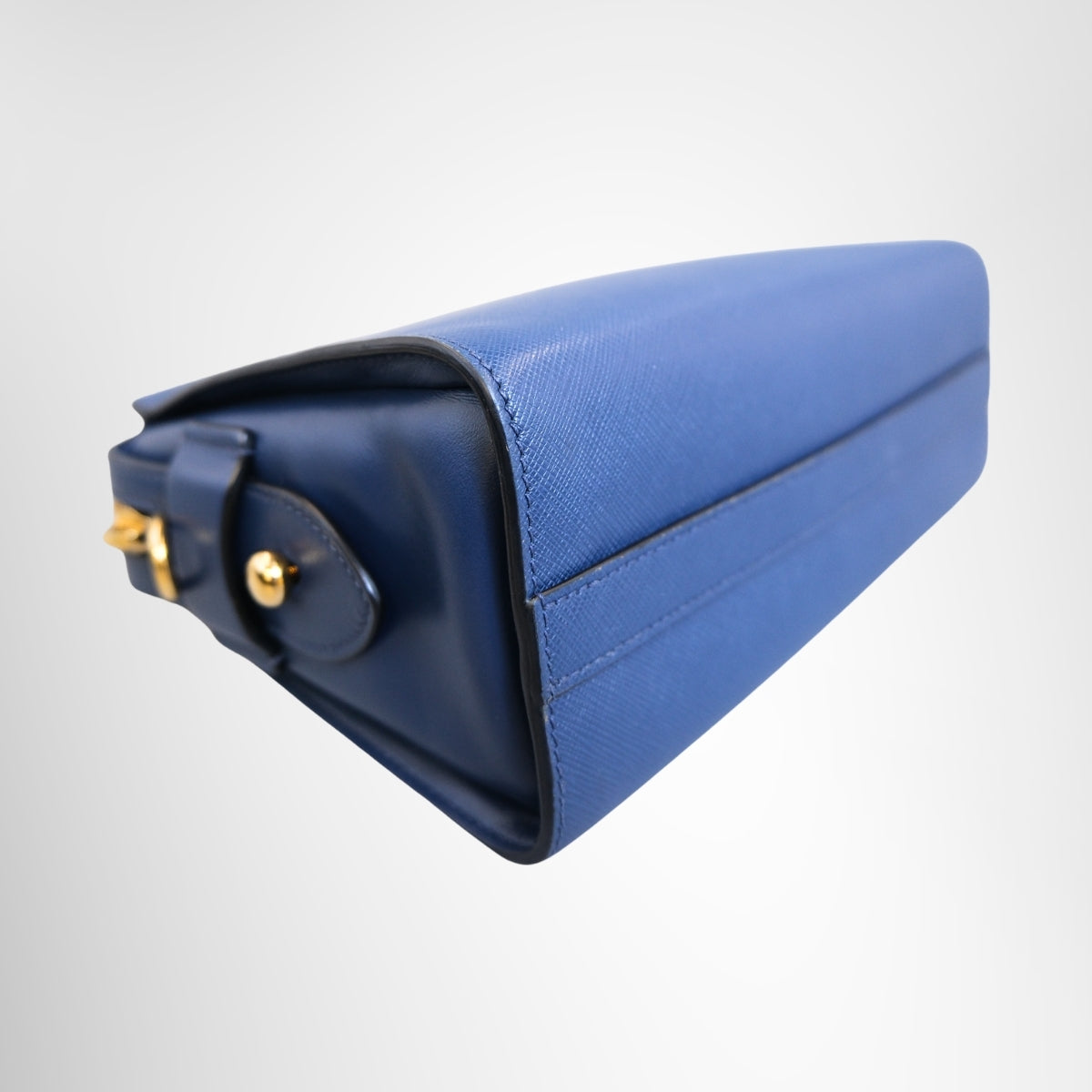 Prada Saffiano & Soft Calf Leather Shoulder Bag – Blue