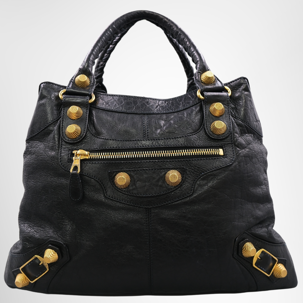 Balenciaga Giant 21 Gold City Bag - Black