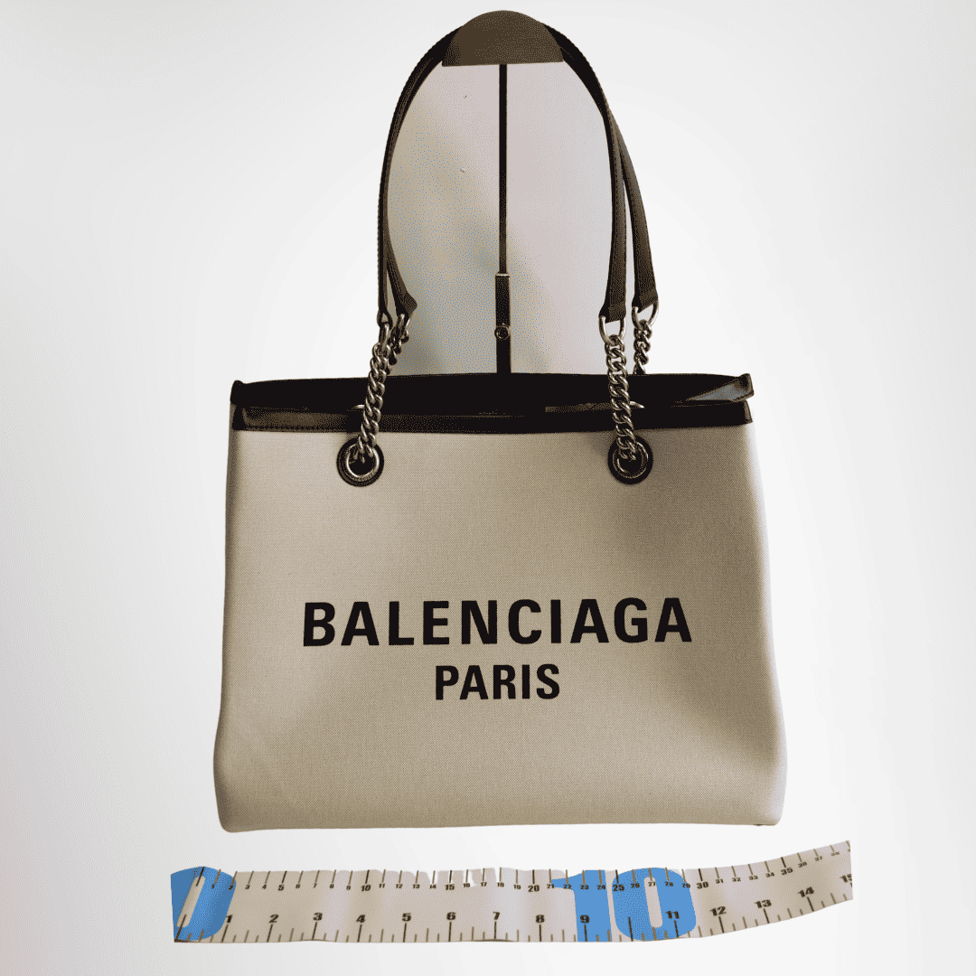 Balenciaga Preowned Luxury Bag Duty Free Medium Canvas Tote Bag Front View 2