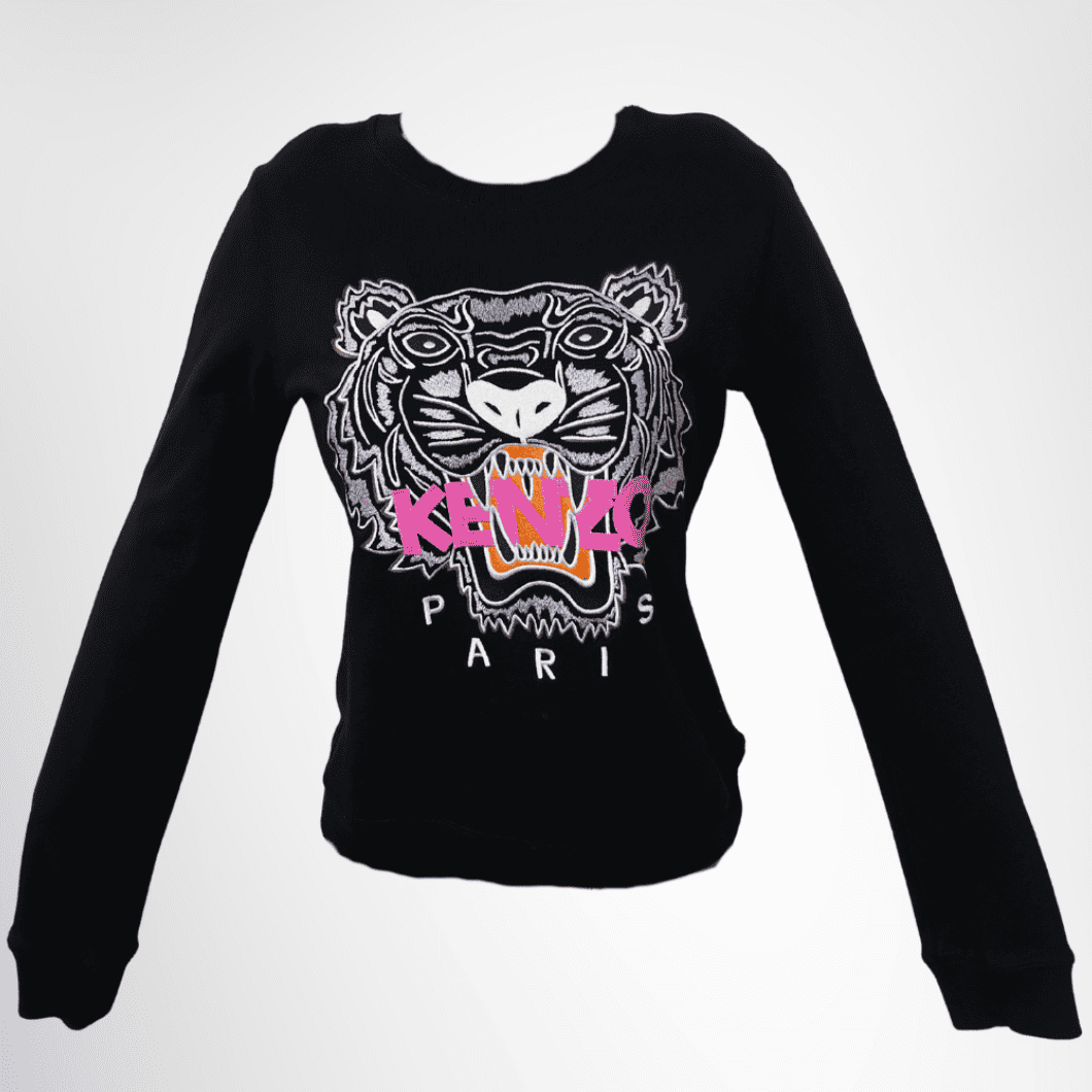 Kenzo Black Tiger Embroidered Sweatshirt