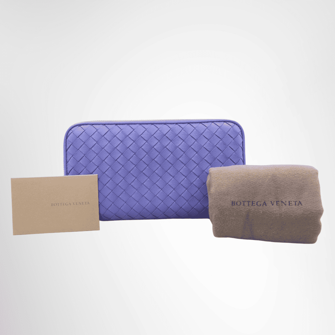 Bottega Veneta Intrecciato Zip-Around Long Wallet – Purple