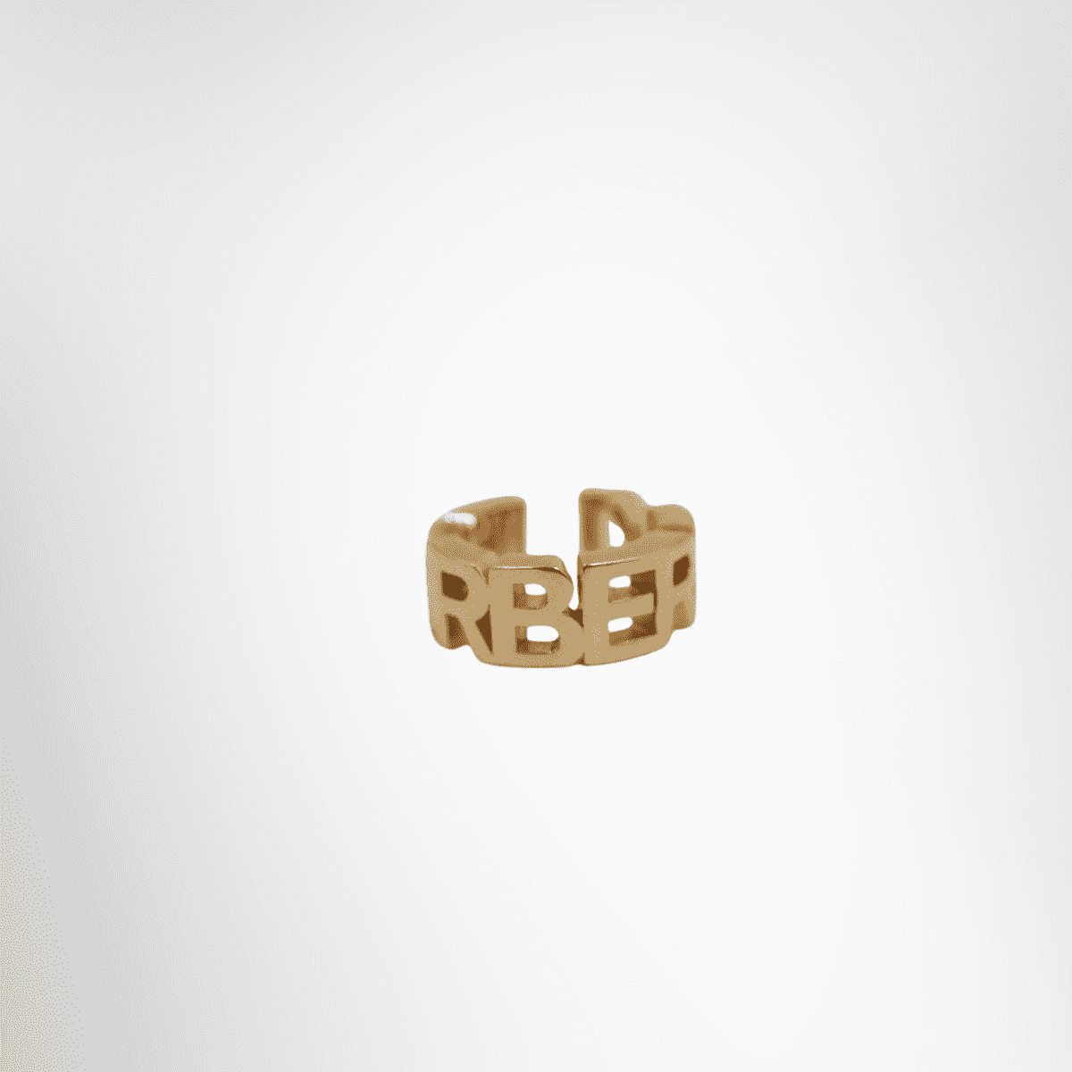 Burberry Logo Letter Ring – Pre-Owned Luxury Brand Accessories – Antonio & Co – front view