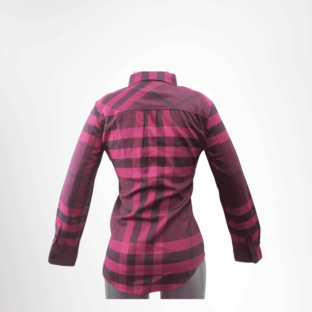 Burberry Preowned Luxury Checkered Long Sleeve Size XXS Apparel Back View - Antonio & Co.