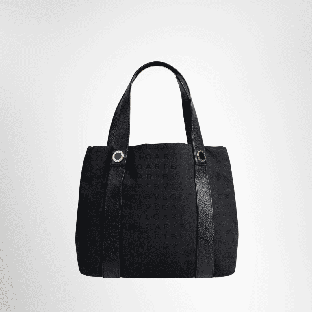 Bvlgari Preowned Luxury Logomania Lettere Jacquard Tote Bag Front Page - Antonio & Co.