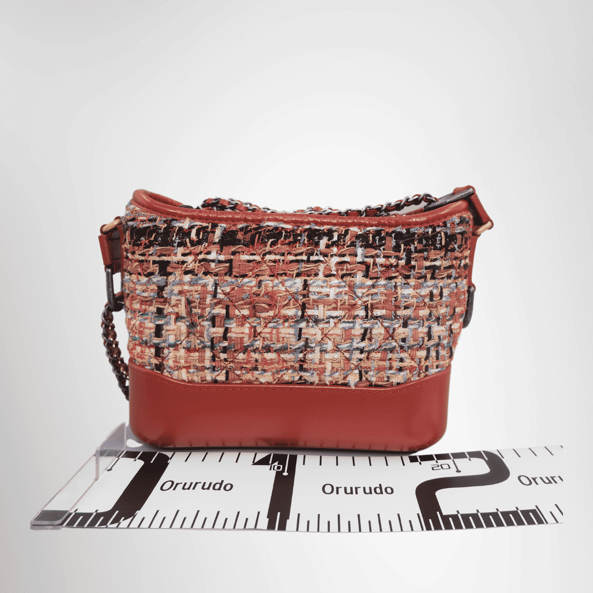 Chanel Gabrielle Tweed Red Shoulder Bag
