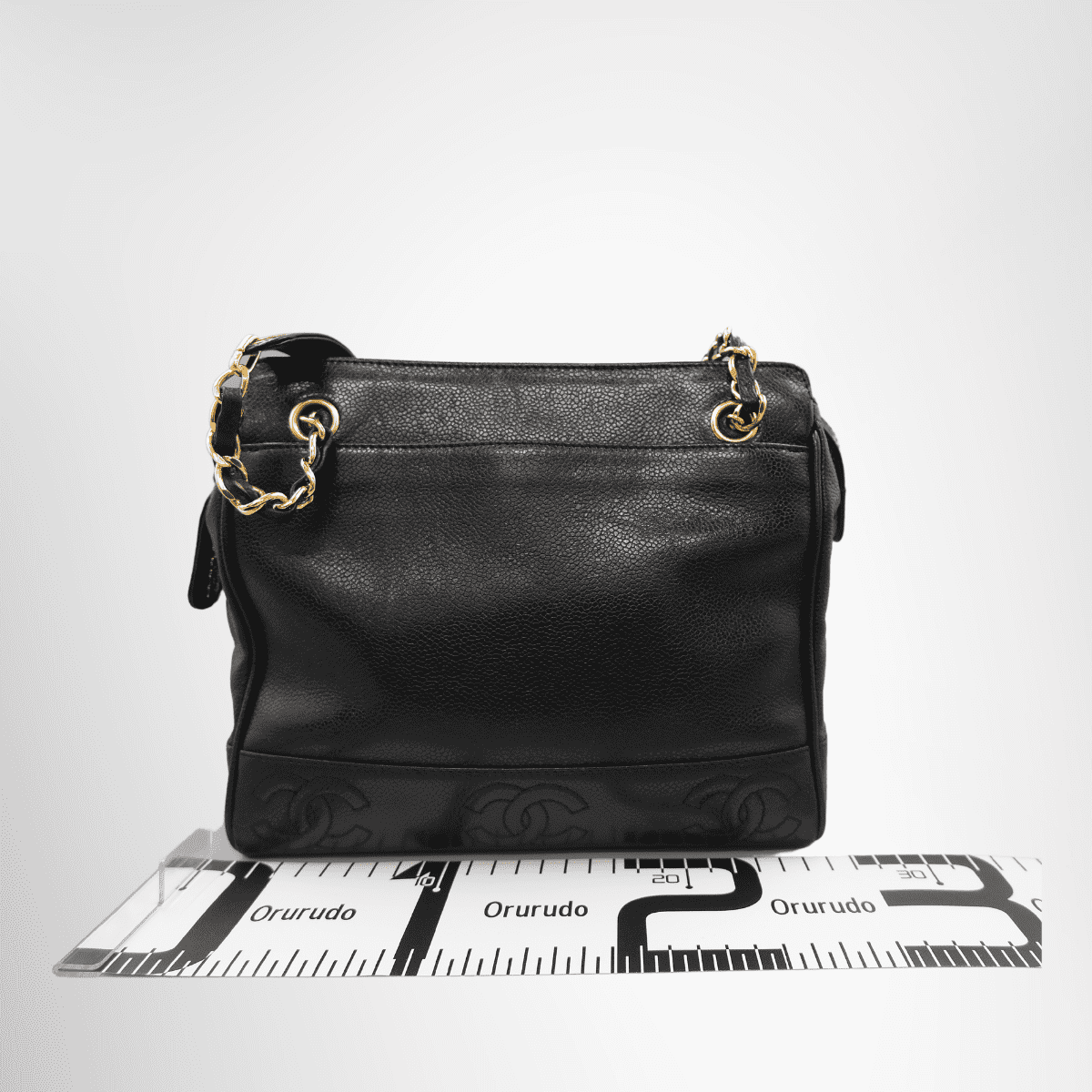 Chanel Vintage Triple CC Caviar Tote Bag
