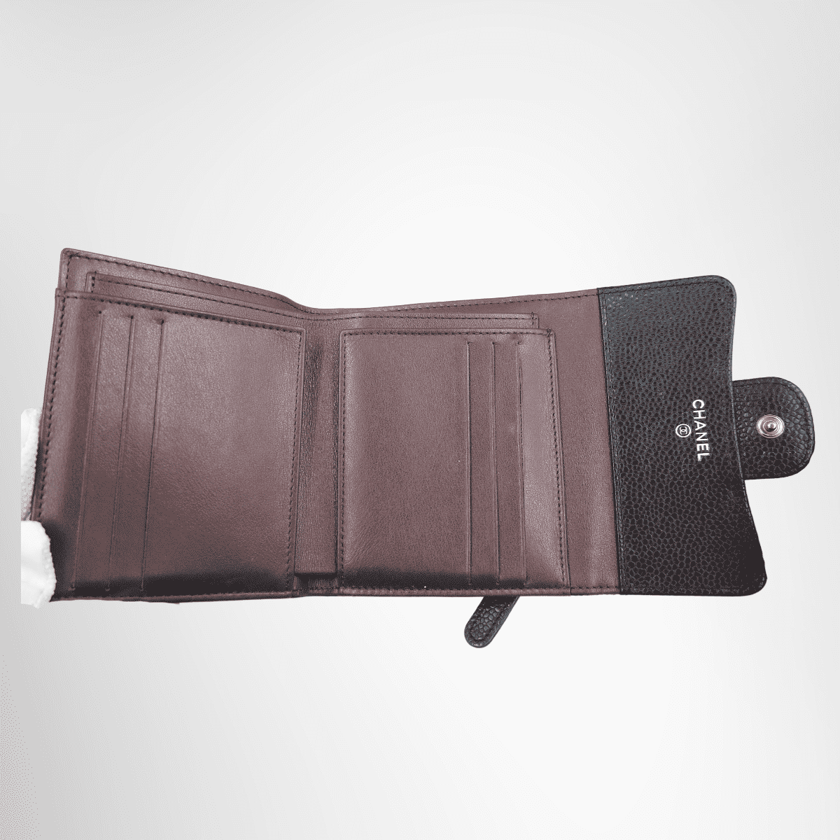 Chanel Classic Small Flap Wallet in Black Caviar Leather