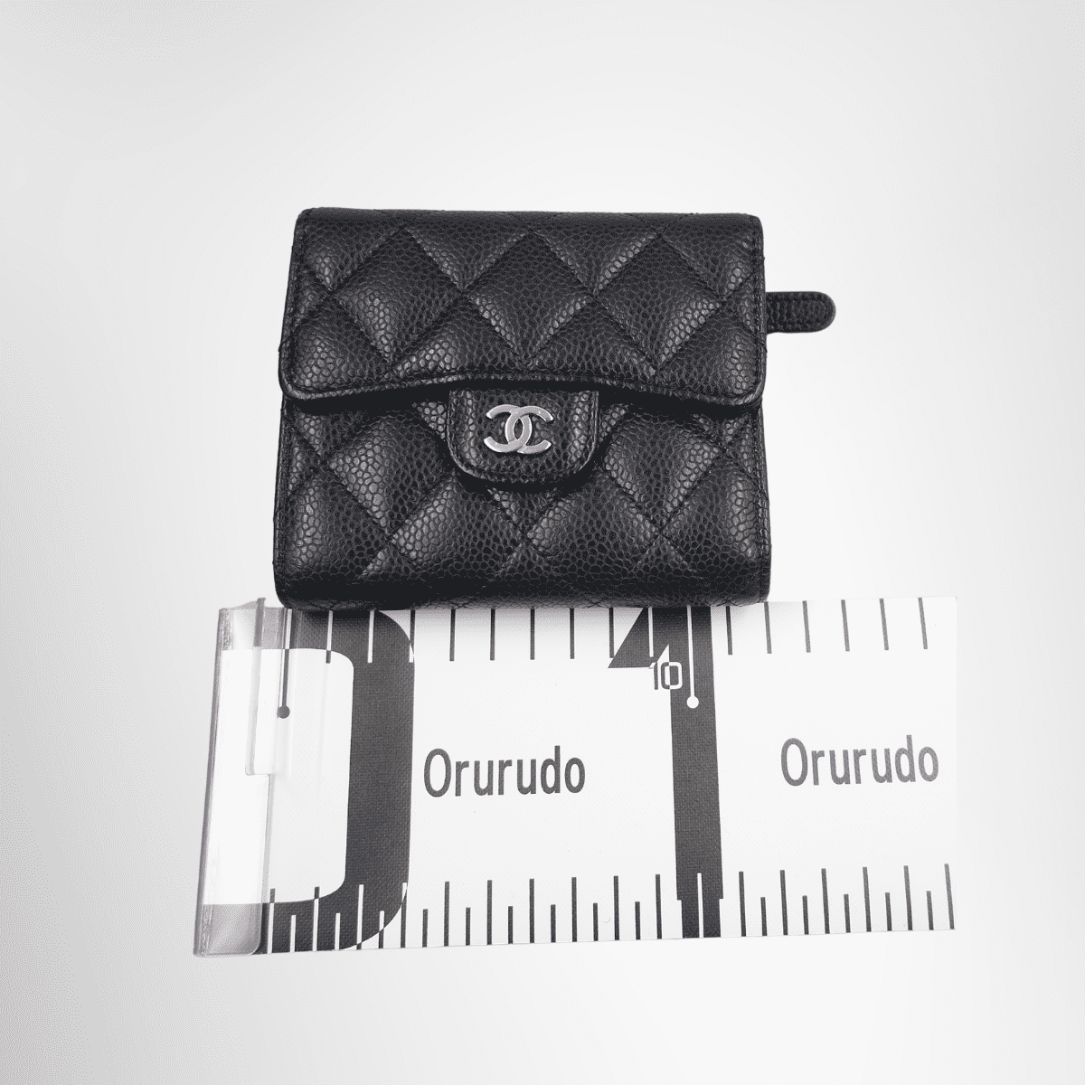 Chanel Classic Small Flap Wallet in Black Caviar Leather