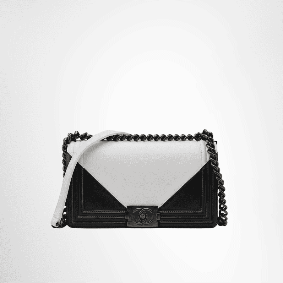 Chanel Boy Bi-Color Geometric Flap Bag – Black & White