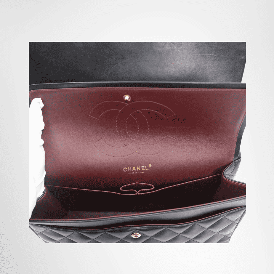 Chanel Jumbo Classic Double Flap Bag in Quilted Lambskin Black