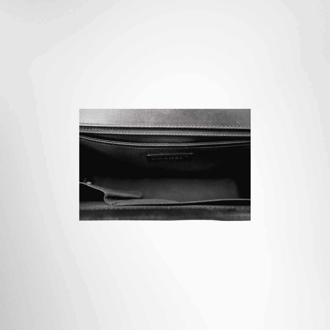 Chanel Preowned Luxury Boy Bag Interior View