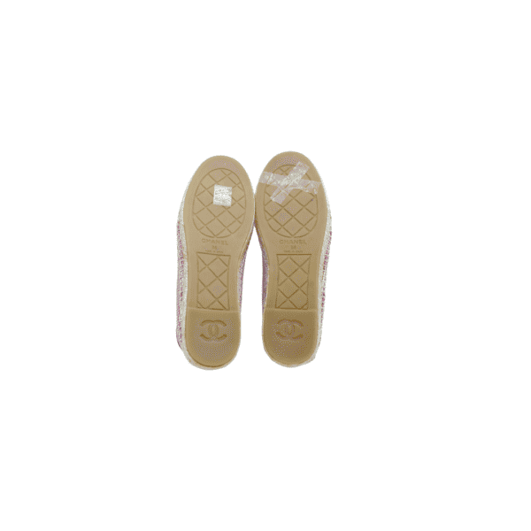 Chanel Preowned Luxury Espadrille Flat Shoes Bottom View