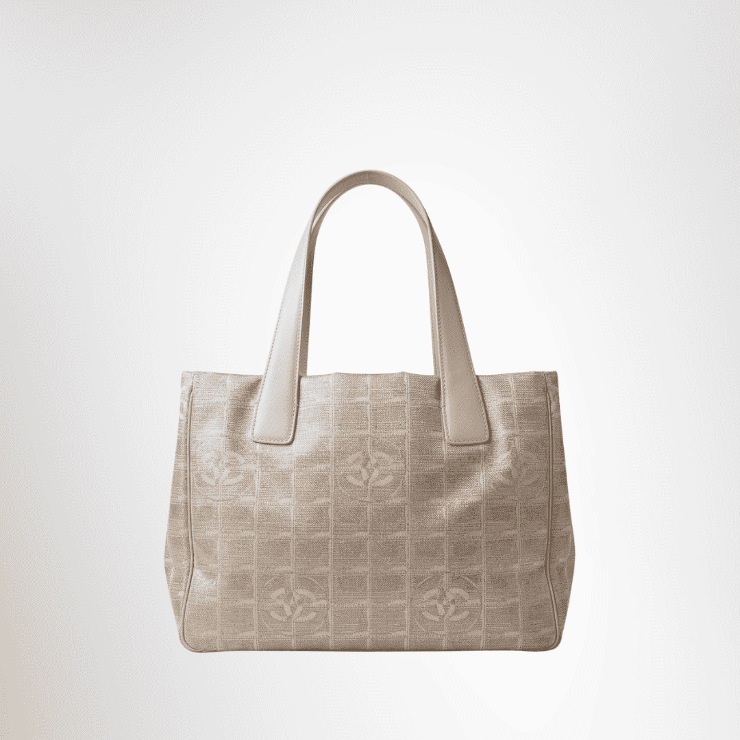 Chanel Preowned Luxury New Travel Line Tote MM Beige Bag Front Page - Antonio & Co.