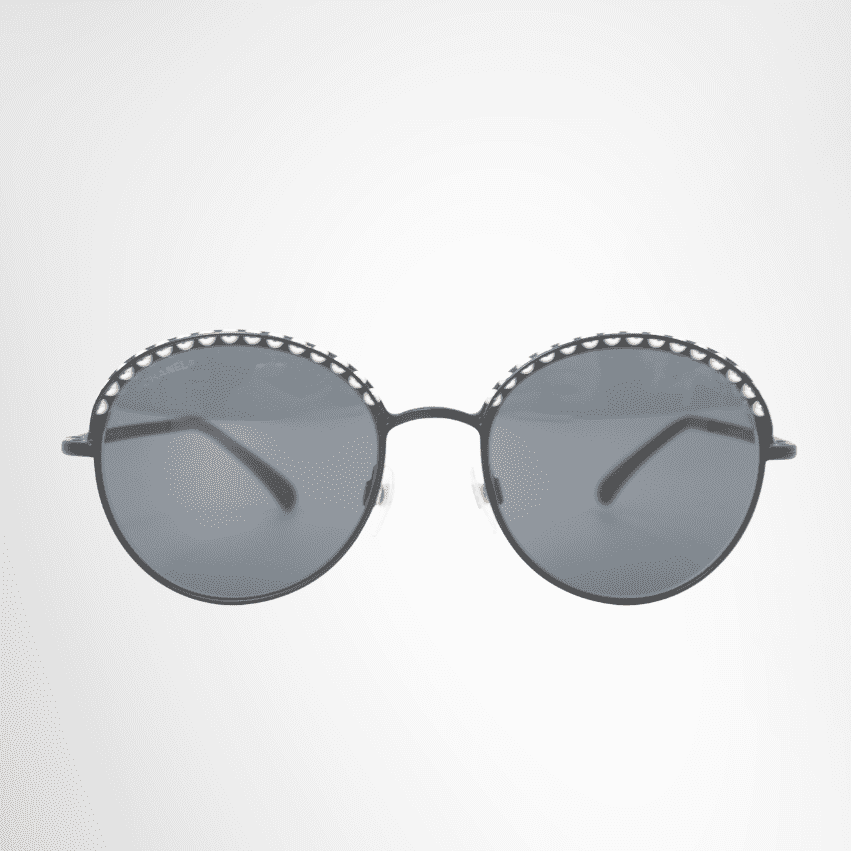 Chanel Pearl Embellished Round Sunglasses