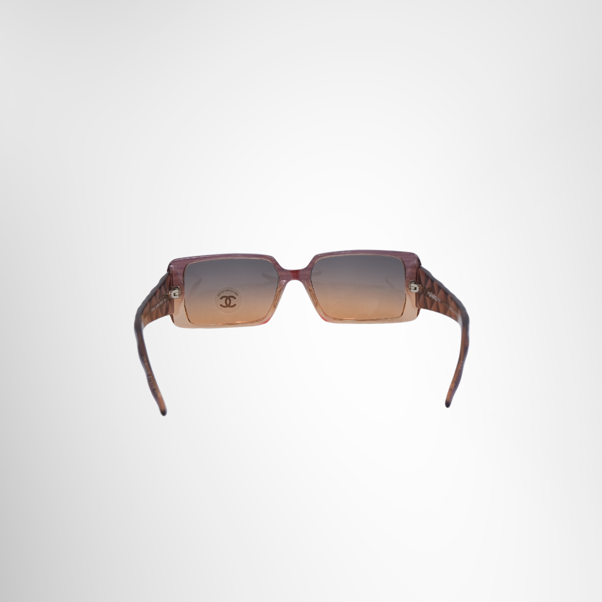 Chanel Preowned Luxury Sunglasses Quilted CC Rectangle Sunglasses Back View
