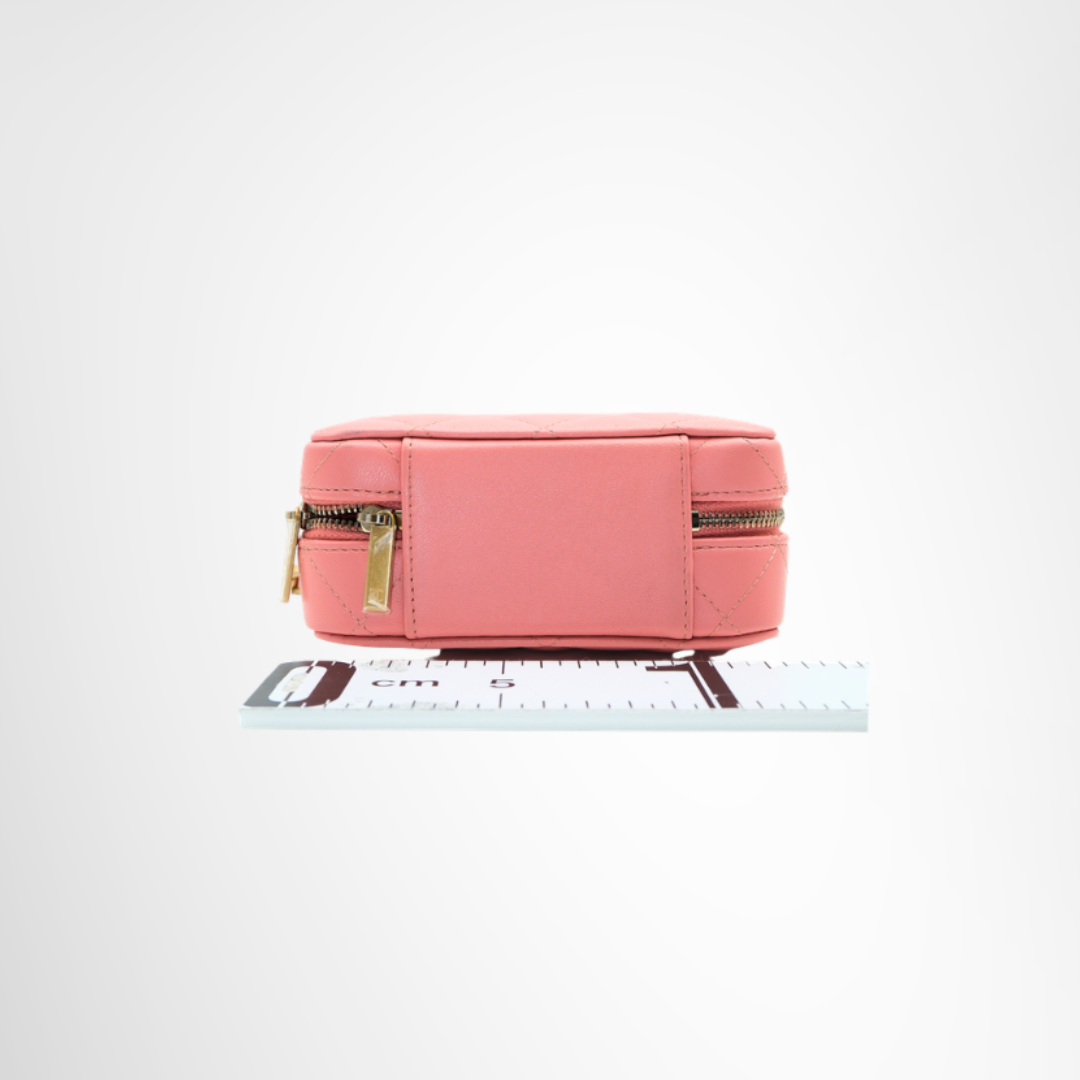 Chanel Preowned Luxury Top Handle Mini Vanity Bottom View