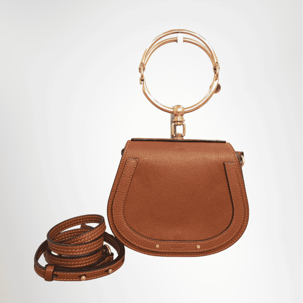Chloé Nile Minaudière Bracelet Bag – Brown