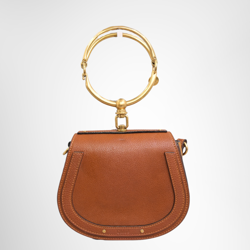 Chloé Nile Minaudière Bracelet Bag – Brown