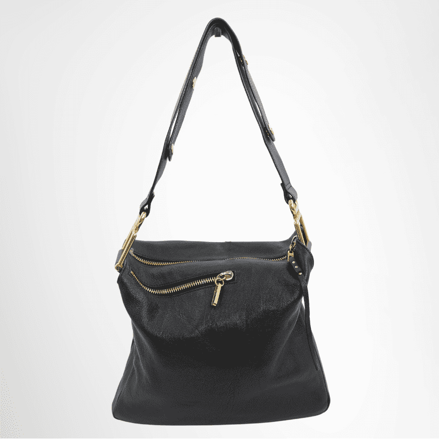 Chloé Vanessa Leather Shoulder Bag – Black