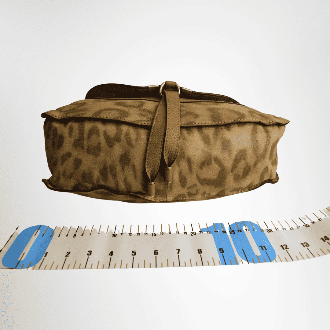 Chloe Preowned Luxury Marcie Medium Satchel Leopard Print Bottom View
