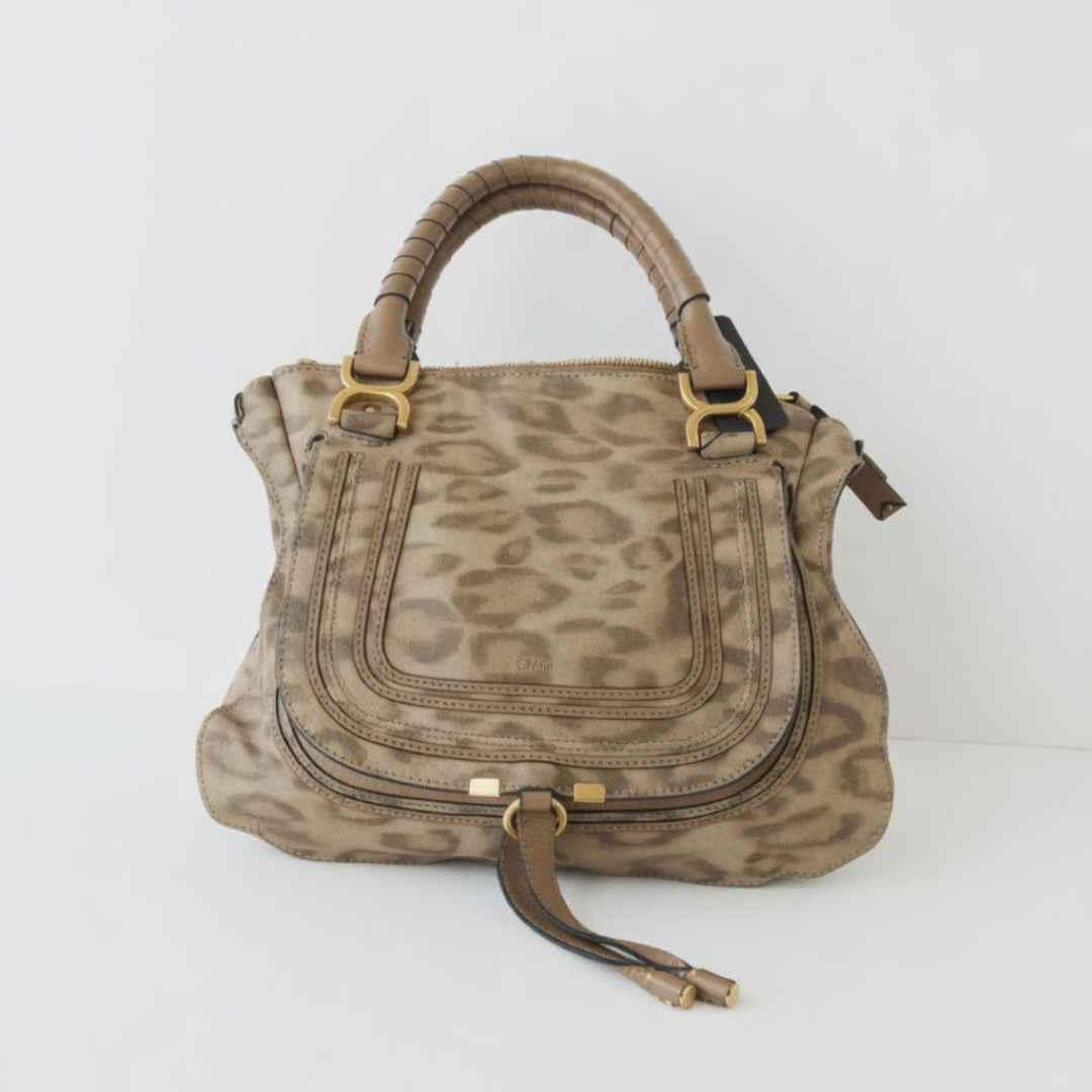 Chloé Marcie Medium Leopard Print Satchel