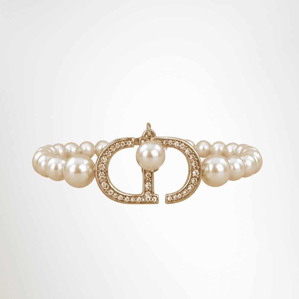Dior 30 Montaigne Bracelet in White Resin Pearls
