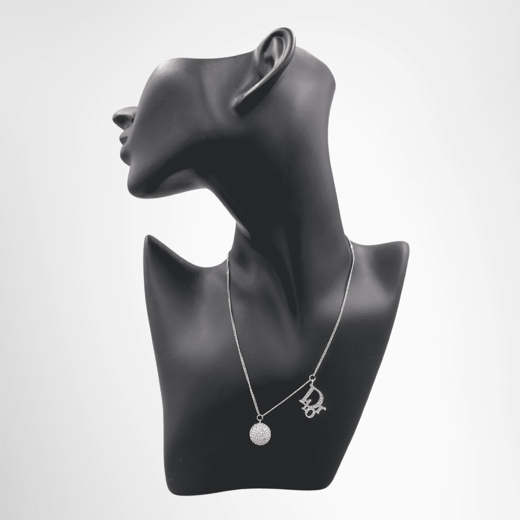 Dior Oblique Silver-tone Necklace