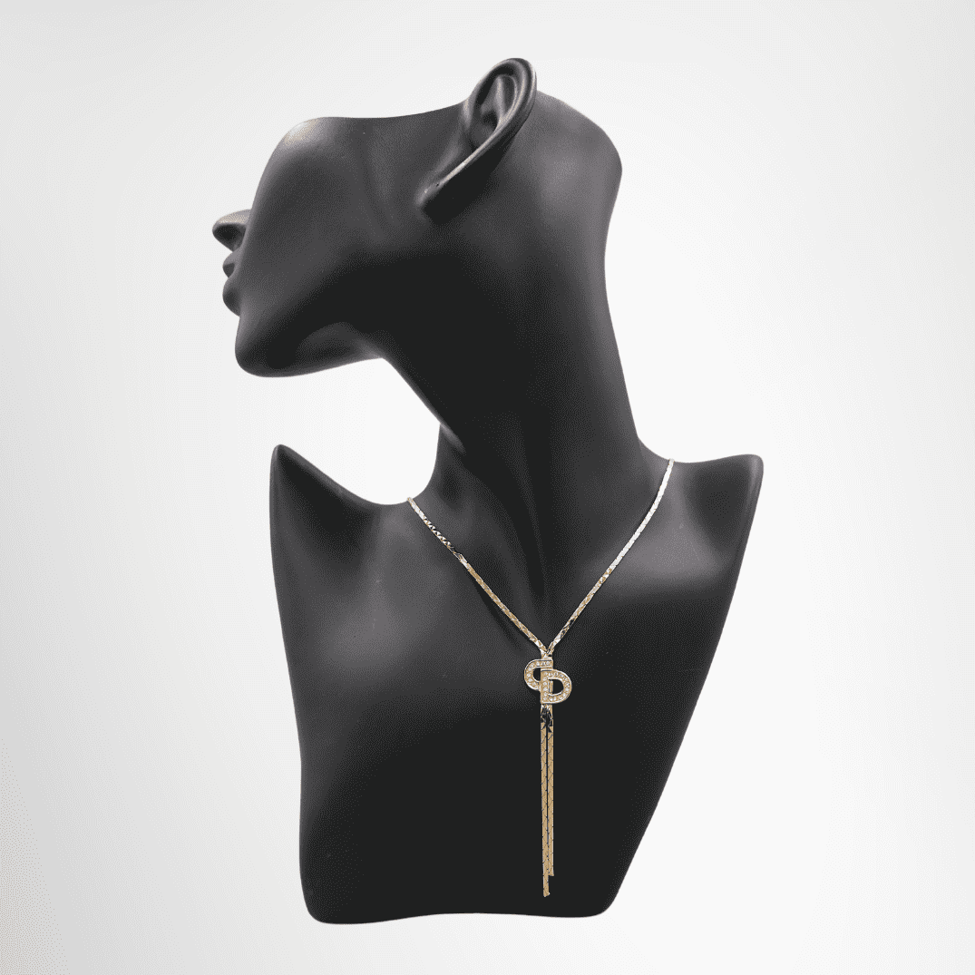 Dior Vintage Gold-tone Lariat Necklace
