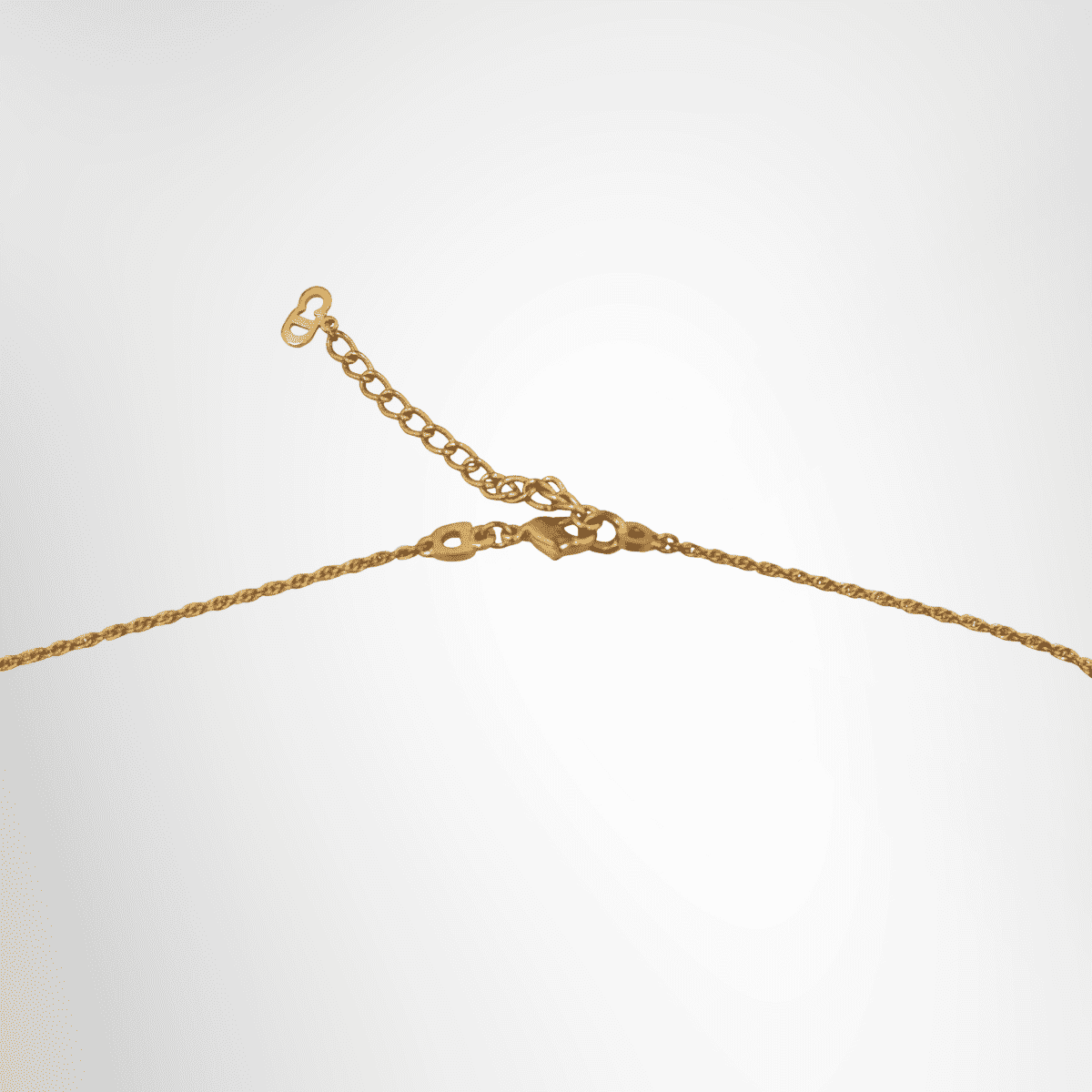 Dior Gold Tone Logo Tag Necklace