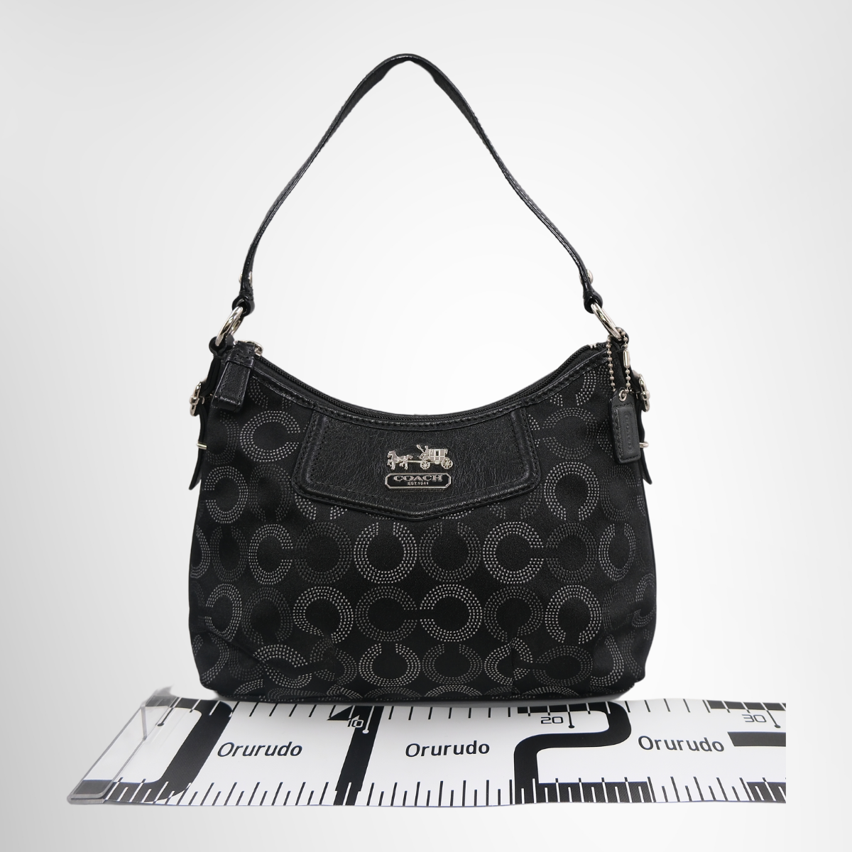 Coach Optic Signature Shoulder Bag – Black