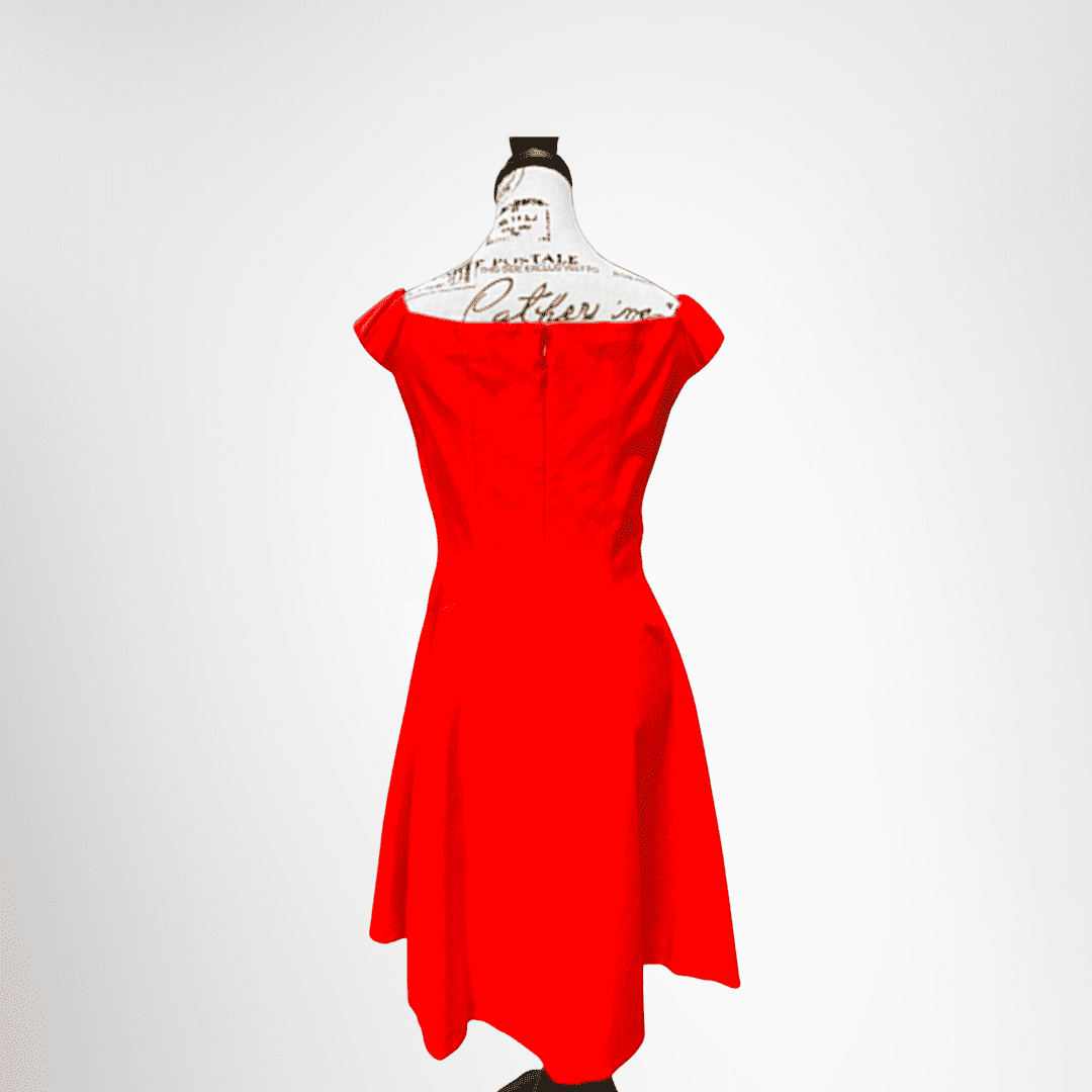 Dior Preowned Luxury Red Sleeveless Dress Back View