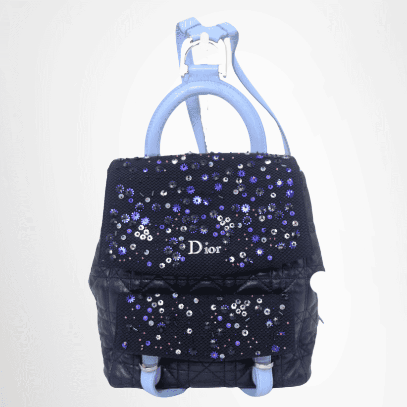 Dior Stardust Embellished Backpack – Black / Blue