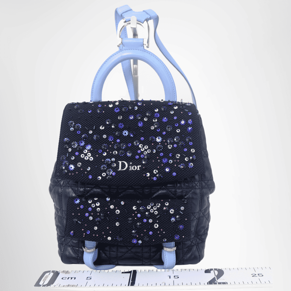 Dior Stardust Embellished Backpack – Black / Blue