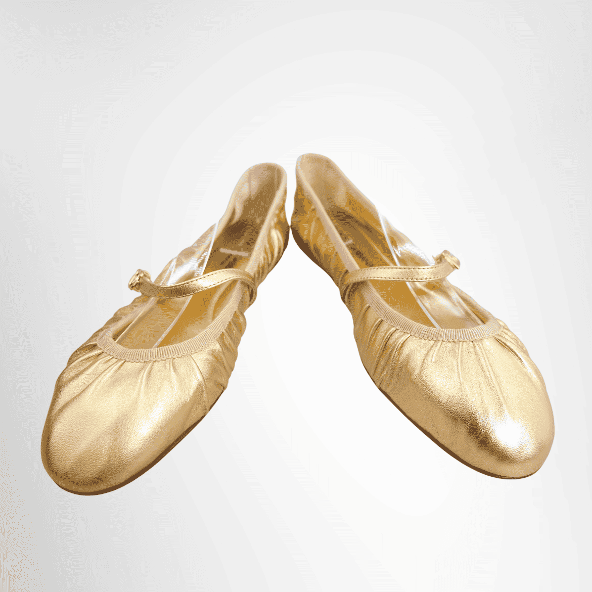 Dolce & Gabbana Nappa Mordore Ballet Flats - Gold