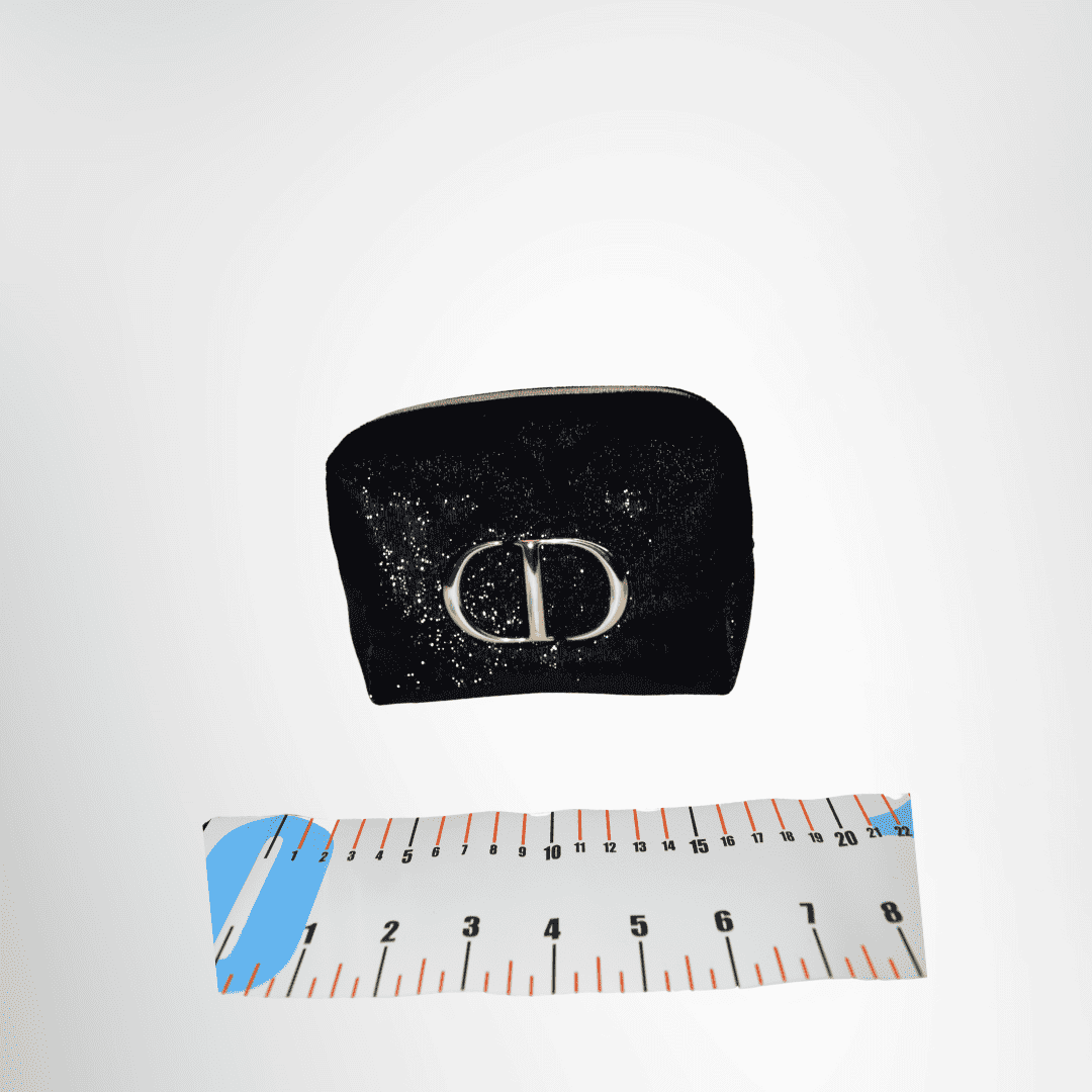 Dior Beauty Holiday Edition Cosmetic Makeup Pouch – Black Shimmer