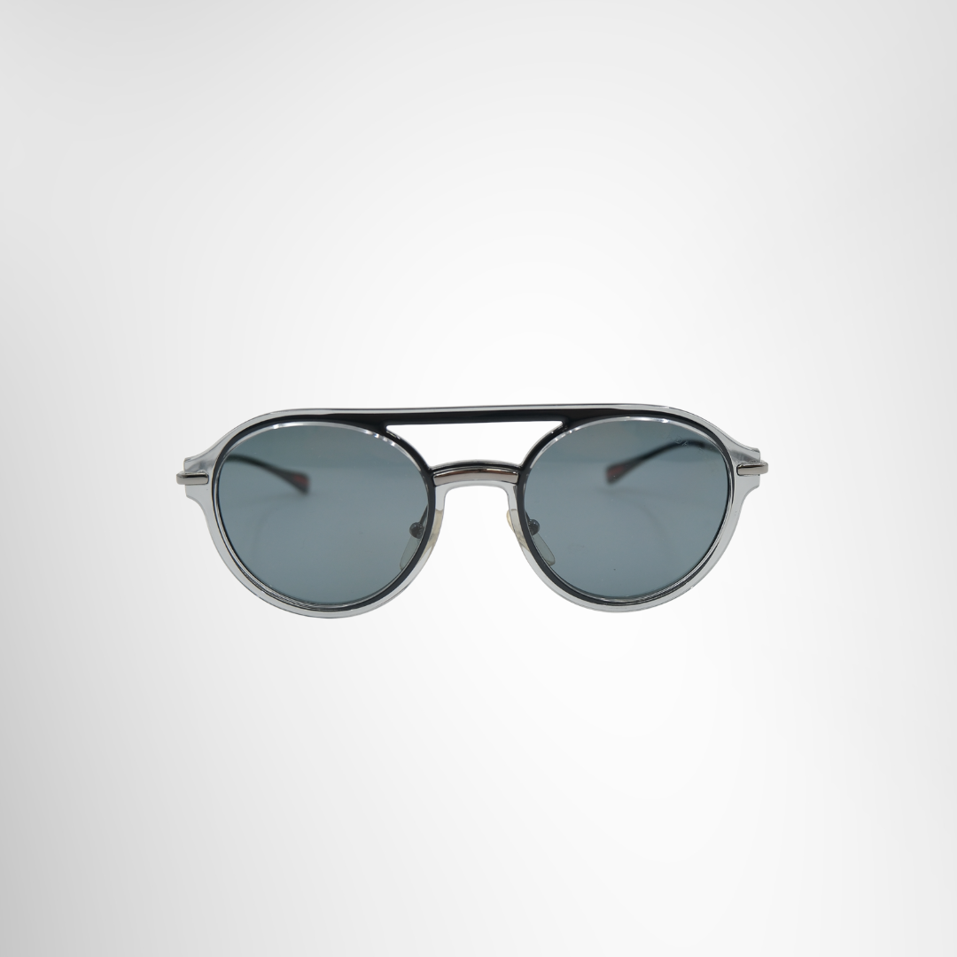 Prada Black Aviator-Style Sunglasses – Dark Gray Lenses