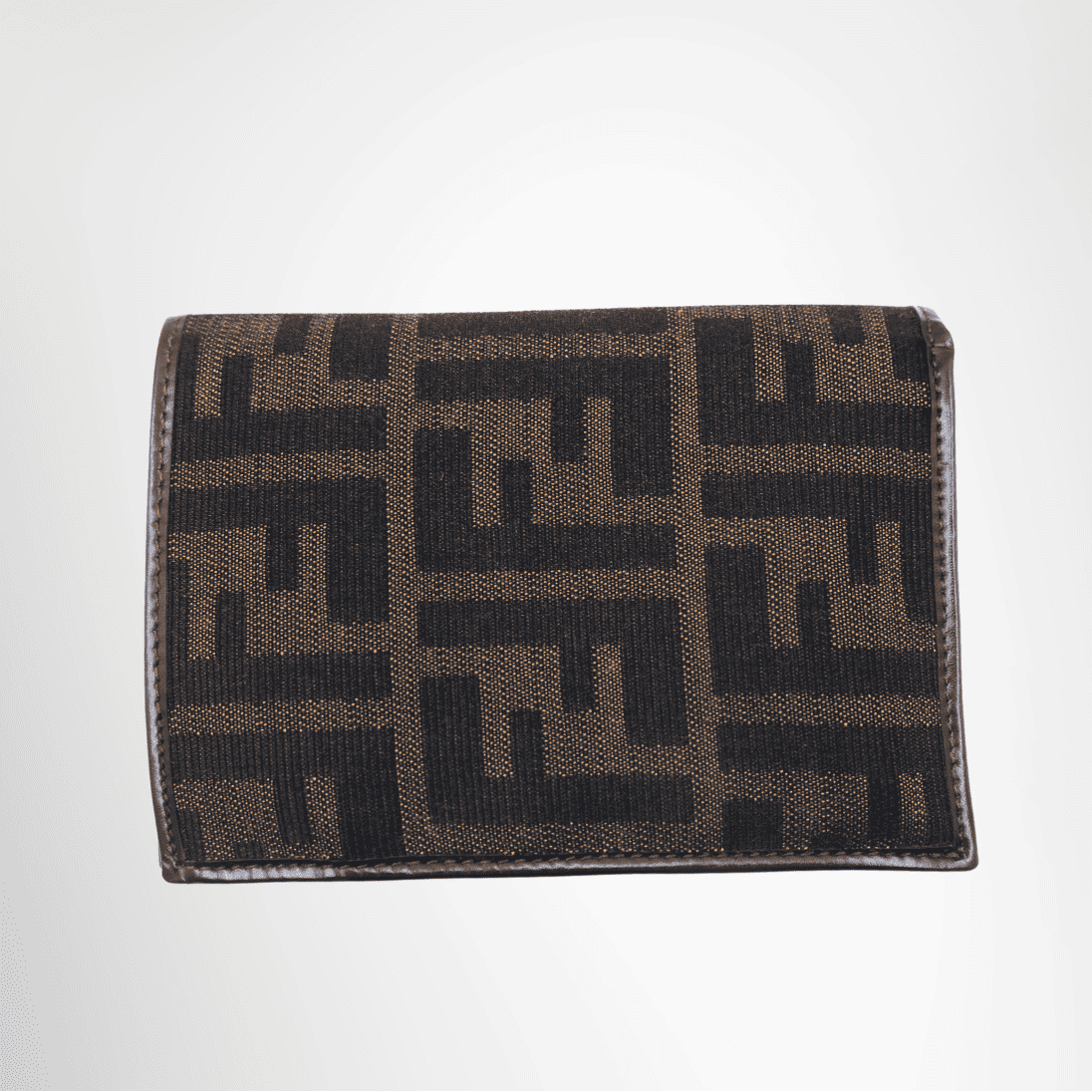 Fendi Zucca FF Logo Canvas Compact Wallet – Pre-Owned Luxury Brand Wallet – Antonio & Co Back View