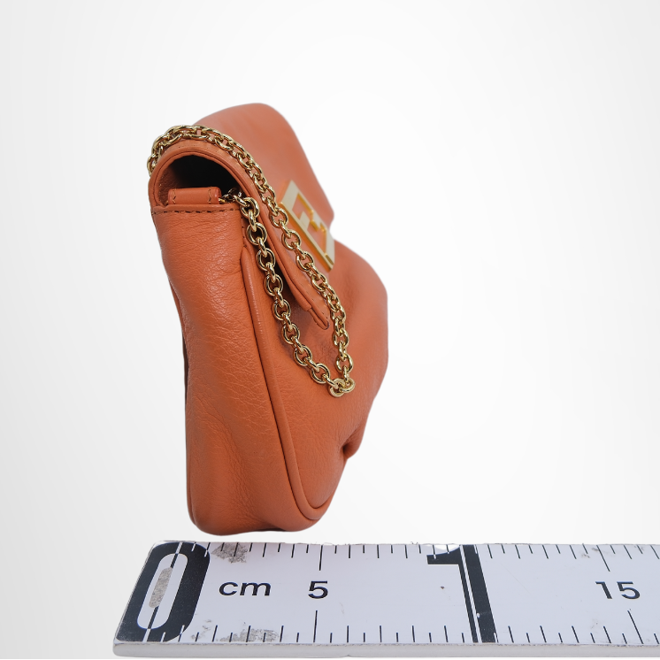 Fendi Preowned Luxury Bag Fendista Pochette Crossbody Side View
