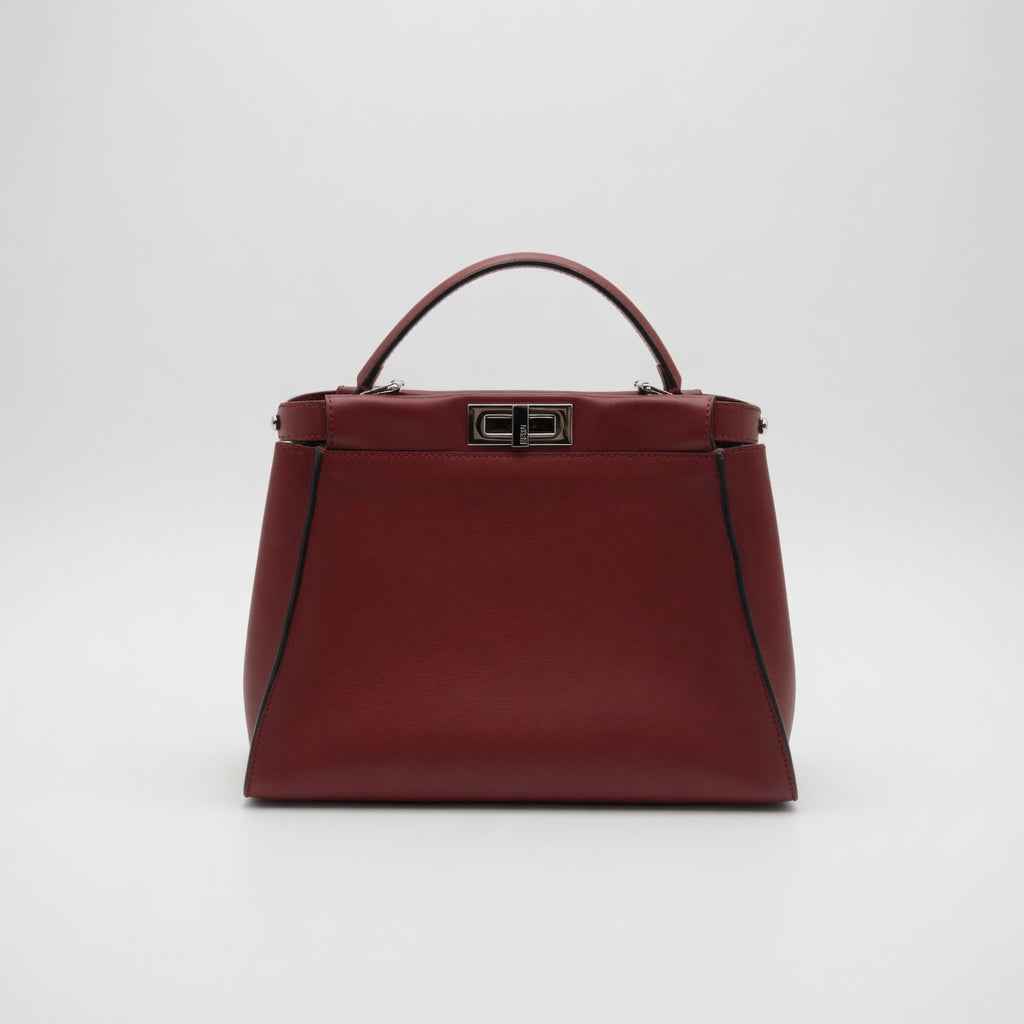 Fendi Peekaboo Medium Leather Bag – Red