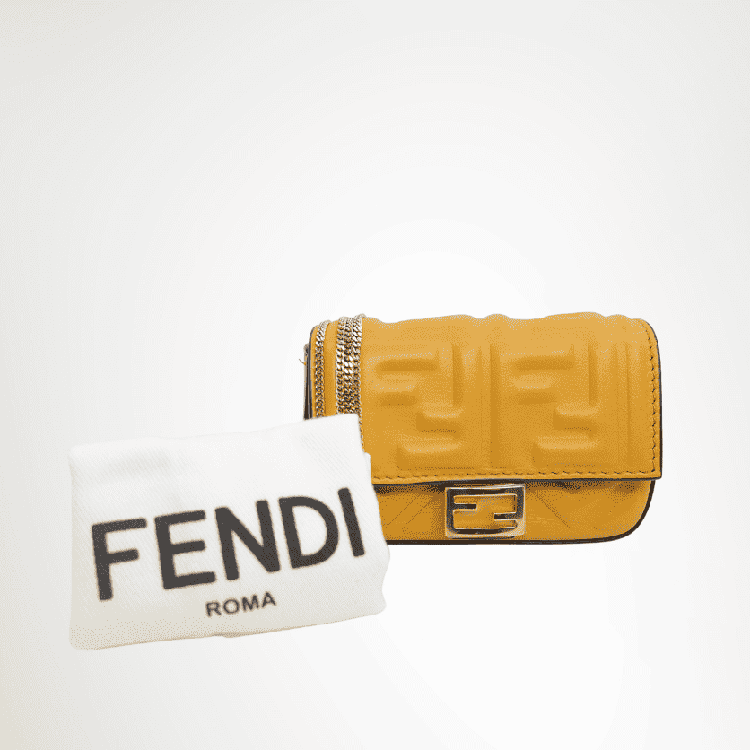 Fendi Nano Baguette Charm – Yellow