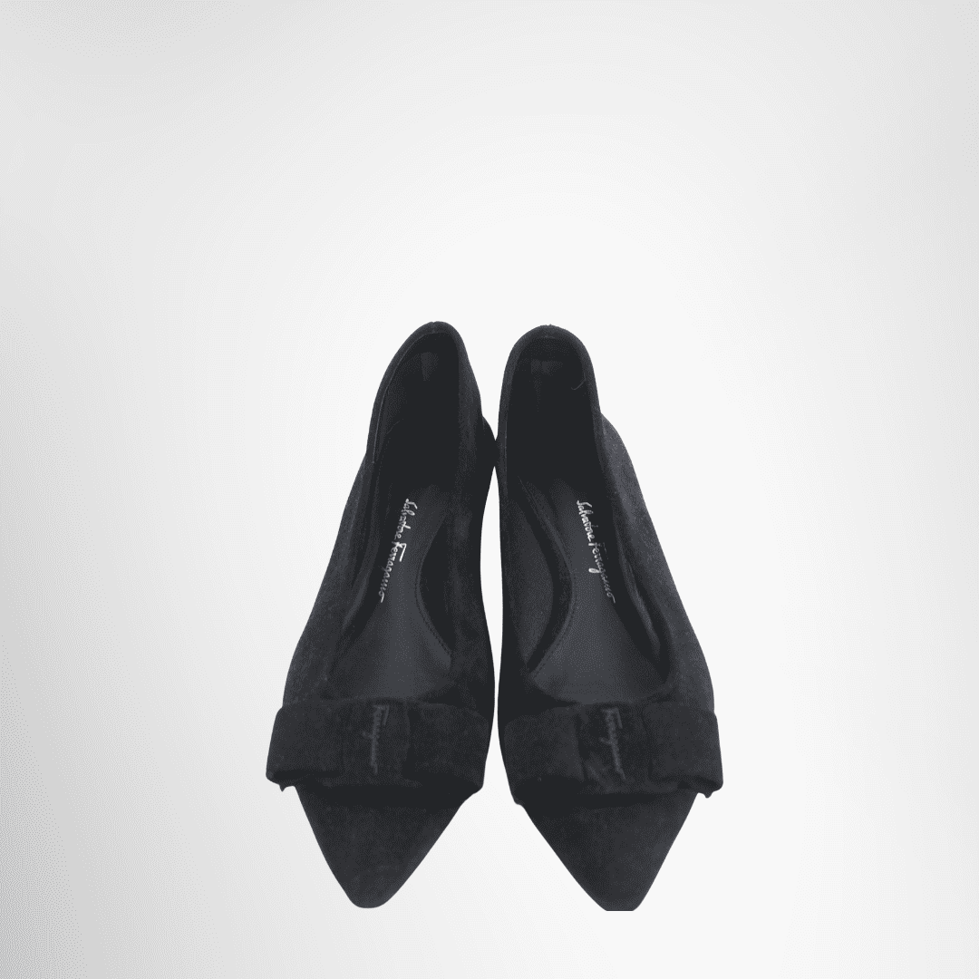 Ferragamo Preowned Luxury Flats Viva Bow Ballet Flat Front View