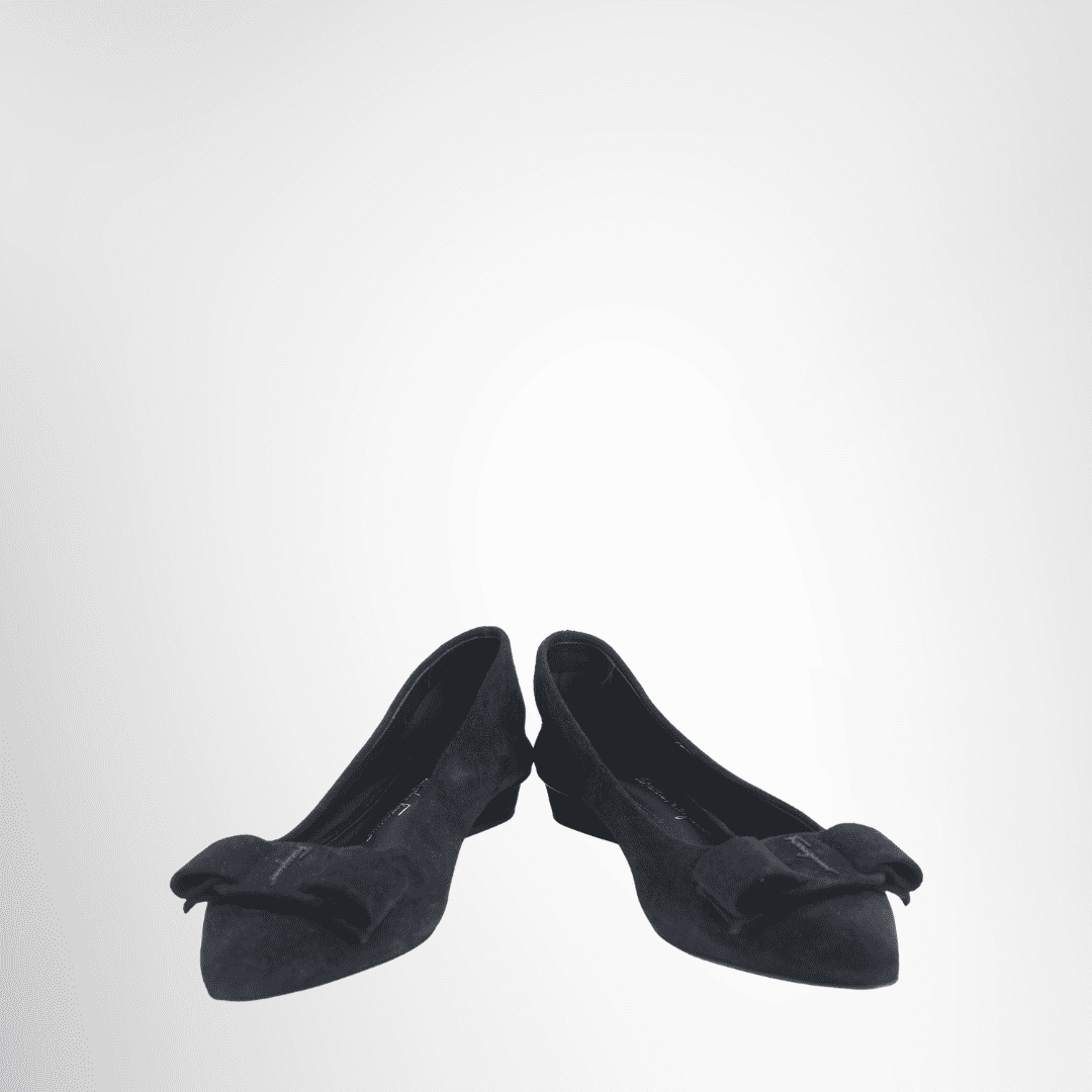 Ferragamo Preowned Luxury Flats Viva Bow Ballet Flat Front View 2