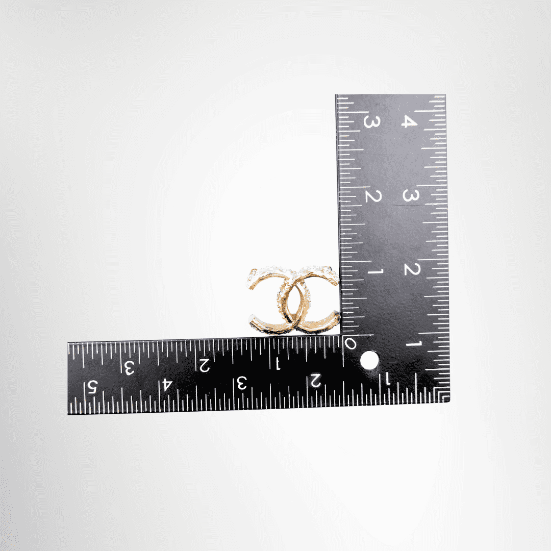 Chanel Interlocking CC Logo Crystal Embellishments Brooch