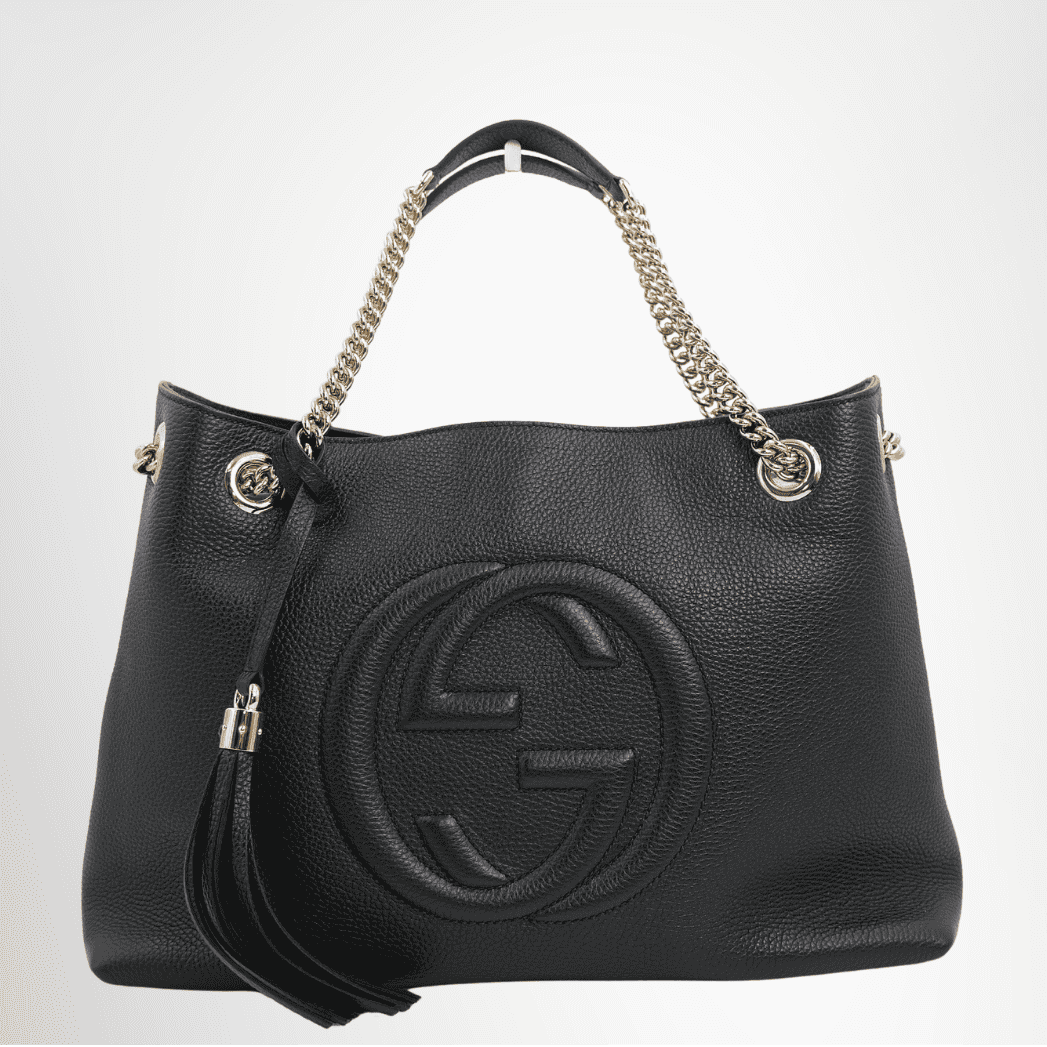 Gucci Soho Chain Handbag in Black – Pre-Owned Luxury Brand Bag – Antonio & Co Front Page