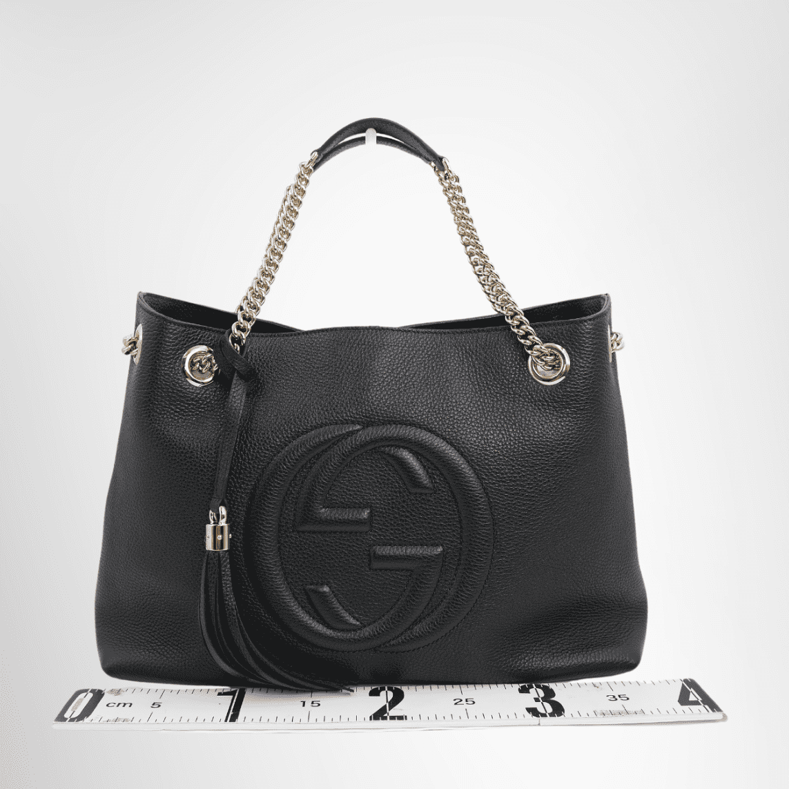 Gucci Soho Leather Chain Shoulder Bag – Black