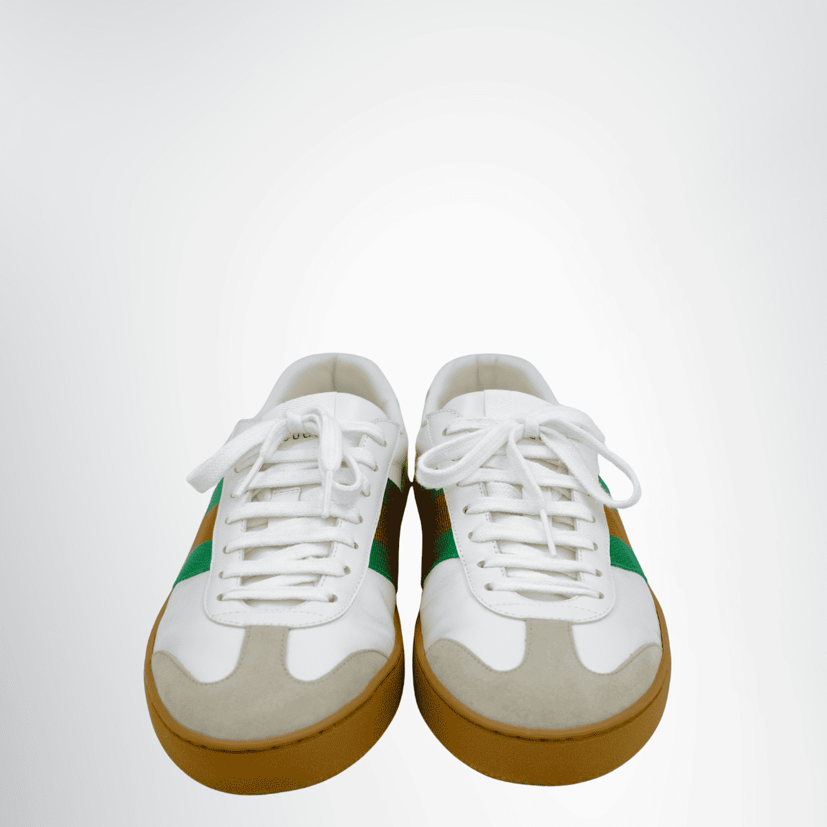 Gucci Pre-Owned Luxury G74 Web Sneakers - Antonio & Co. Front Page