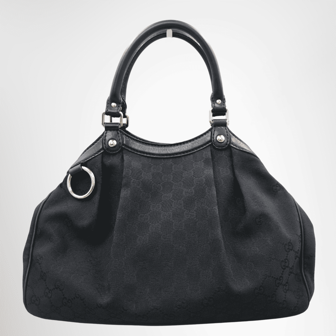 Gucci Sukey GG Canvas Tote Bag - Black