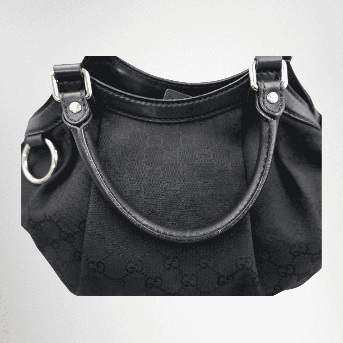 Gucci Sukey GG Canvas Tote Bag - Black